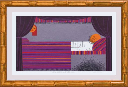 Samson & Delilah Edie Harper Giclee Museum Quality Reproduction from Harper Original Archival Art