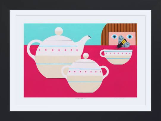 Tea Party Edie Harper Giclee Museum Quality Reproduction from Harper Original Archival Art