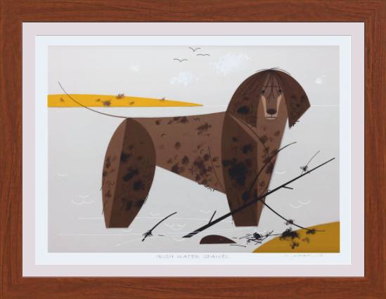 Irish Water Spaniel Museum Quality Reproduction Giclee Print Of Archival Harper Original