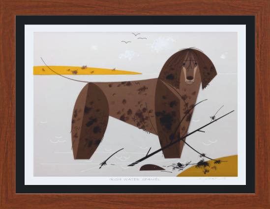 Irish Water Spaniel Museum Quality Reproduction Giclee Print Of Archival Harper Original