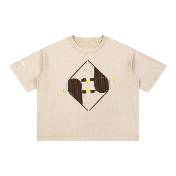 Eagles In Nuptial Flight Mineral Wash Boxy Cotton T-Shirt