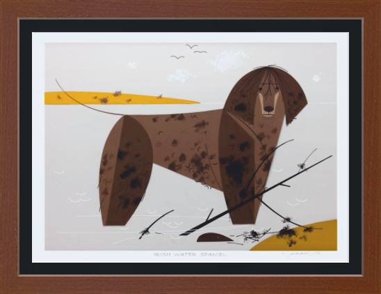 Irish Water Spaniel Museum Quality Reproduction Giclee Print Of Archival Harper Original